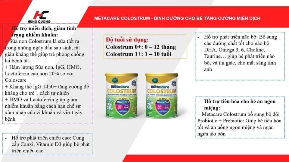 Sữa Metacare Colostrum 0+ (800g)
