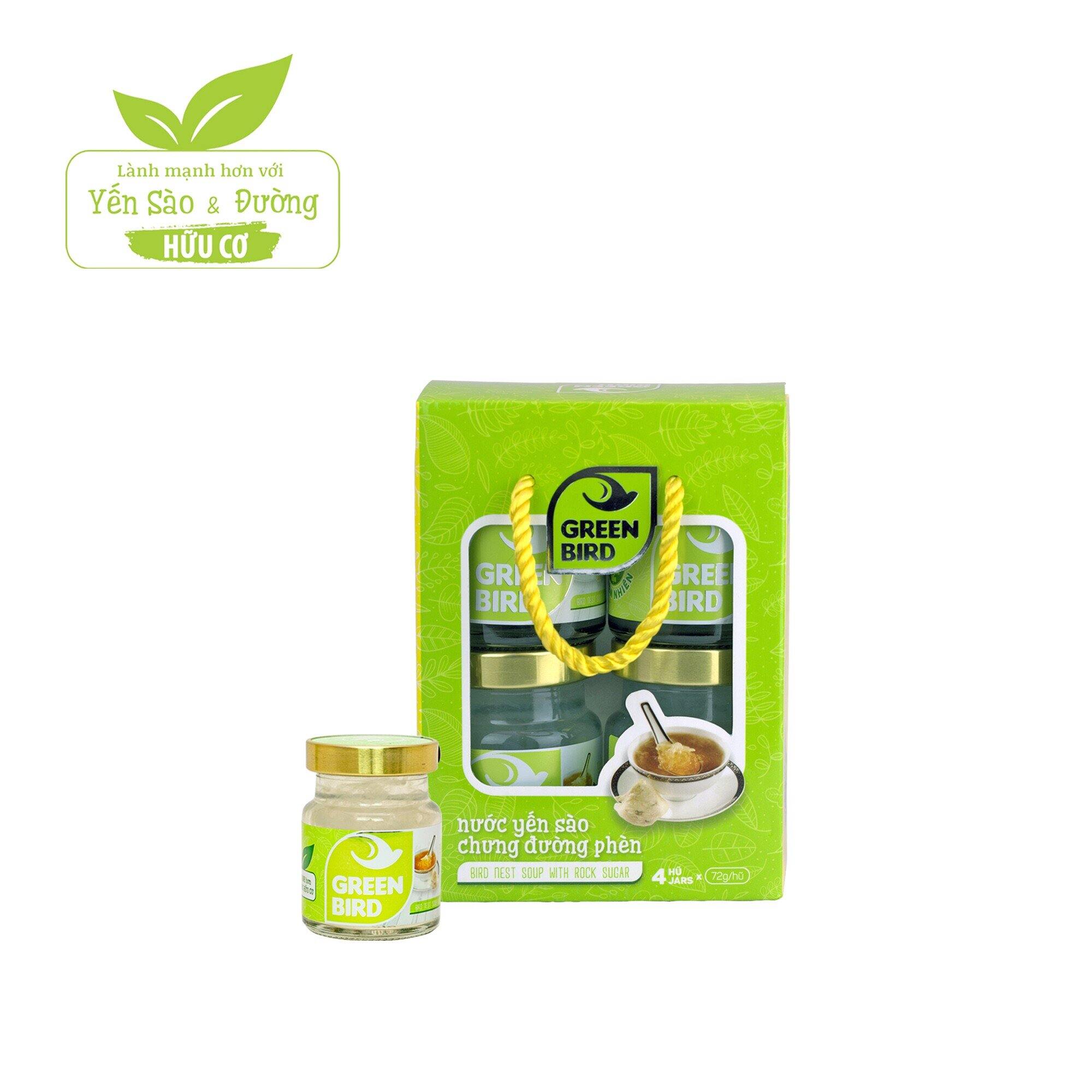 Yến chưng đường phèn green bird