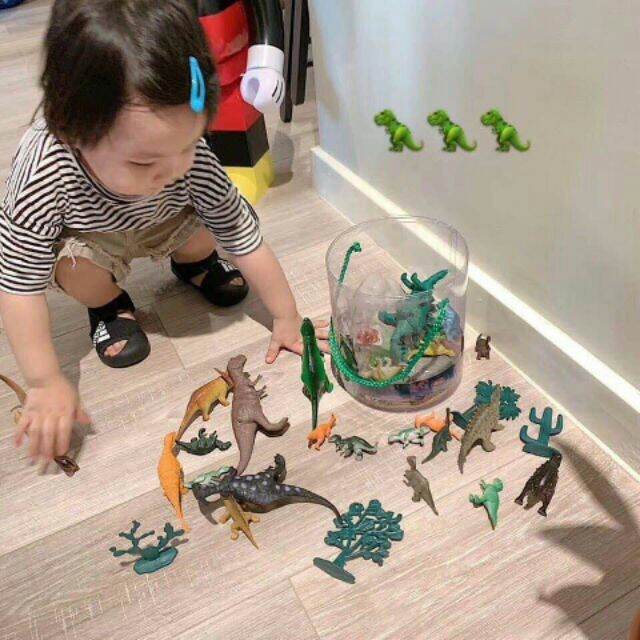 Bộ 26 đồ chơi khủng long cho bé nhựa dẻo an toàn bộ lớn