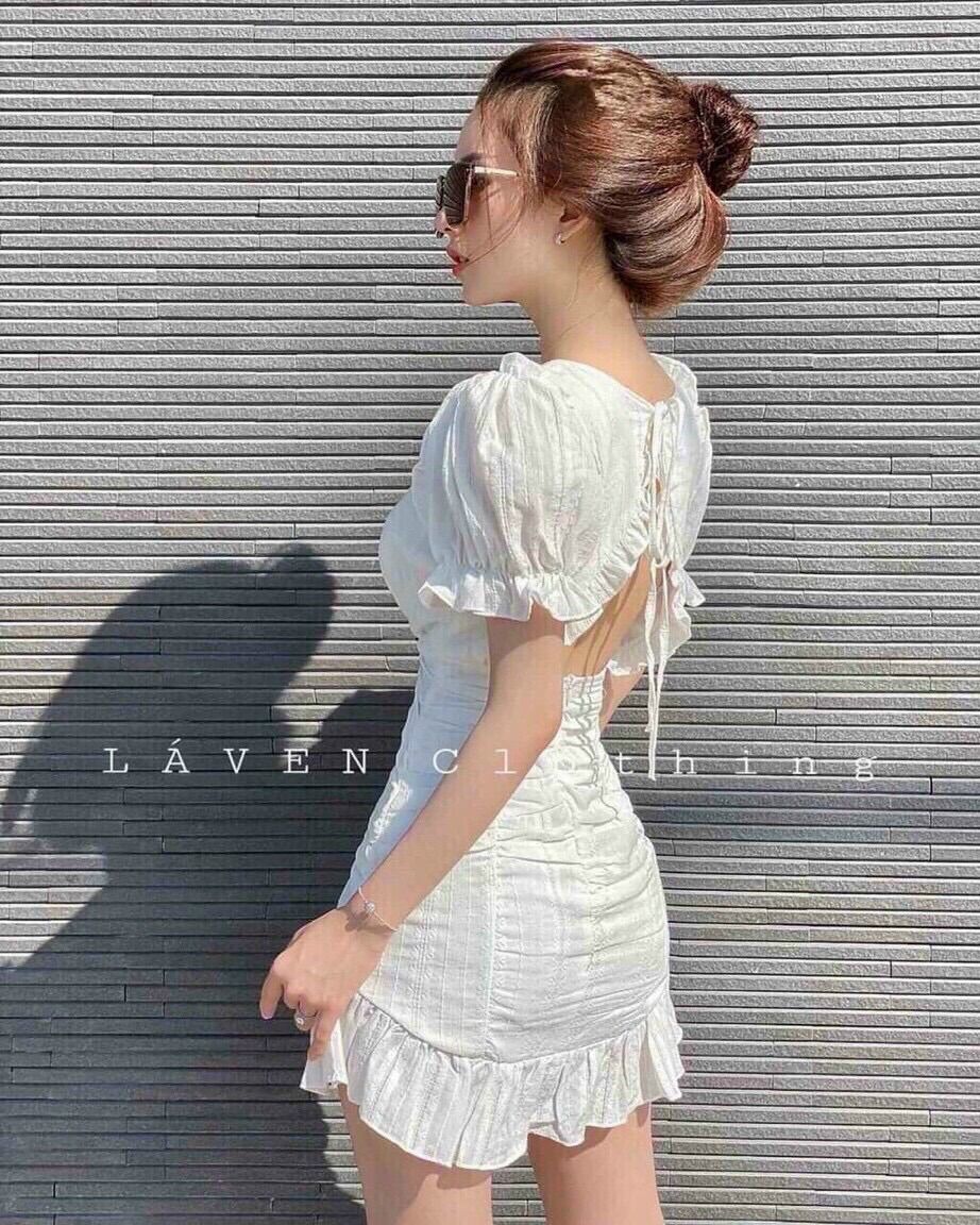 Đầm tiểu thư nhún đuôi cá xinh đẹp BG
