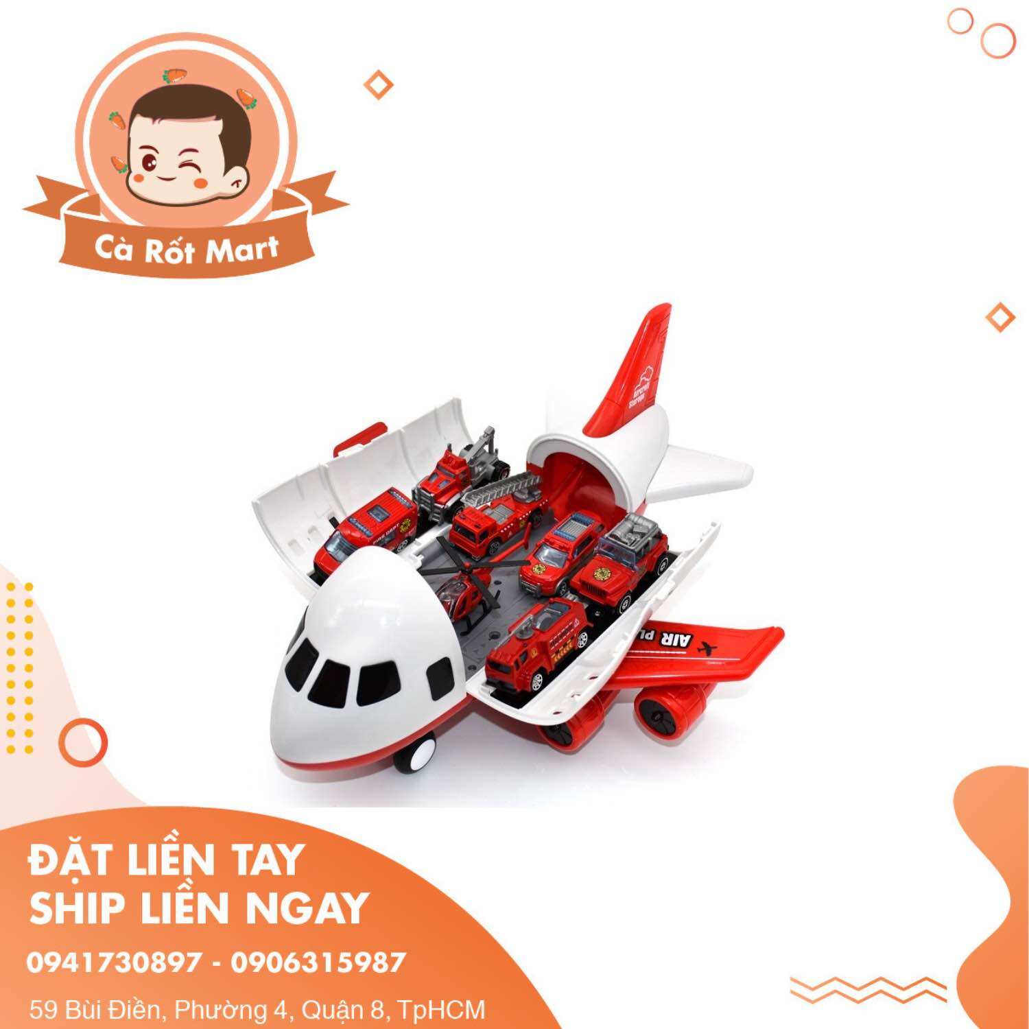 Bộ đồ chơi xe cứu hỏa/máy bay/xe công trường bằng hợp kim cho bé