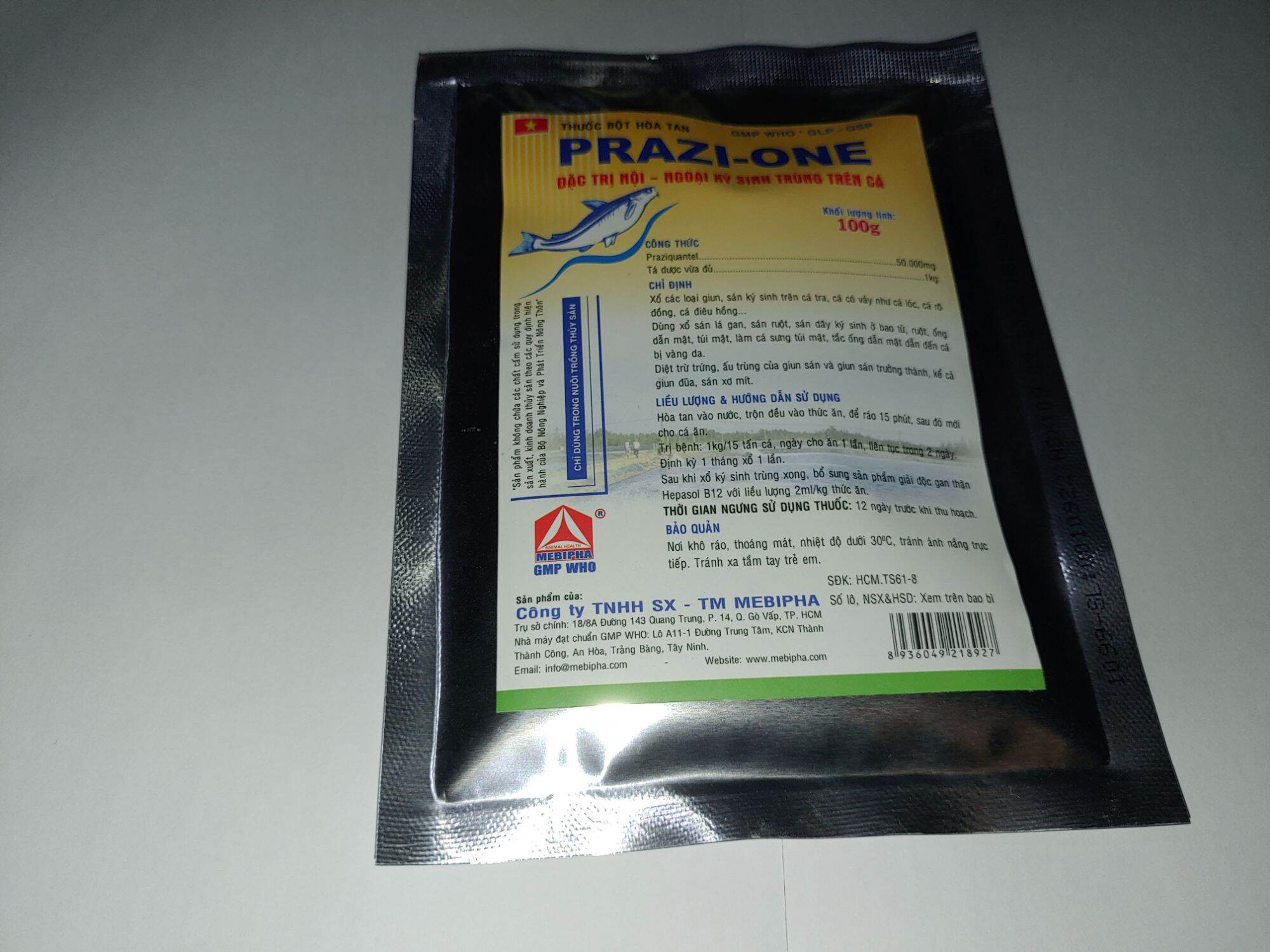 Xổ ký sinh trùng cho cá prazione