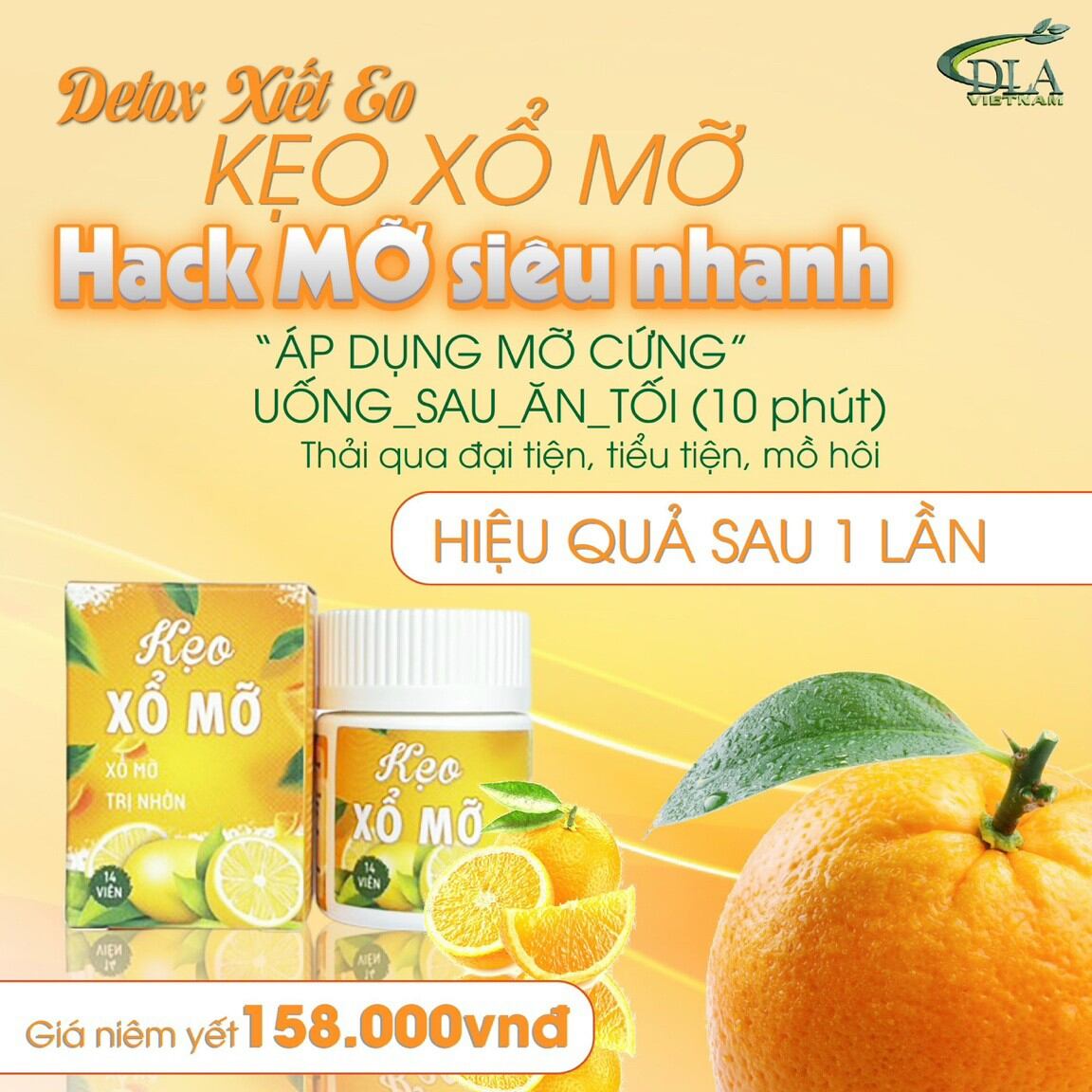 Kẹo xổ mỡ siết eo mỡ cứng lâu năm khó giảm
