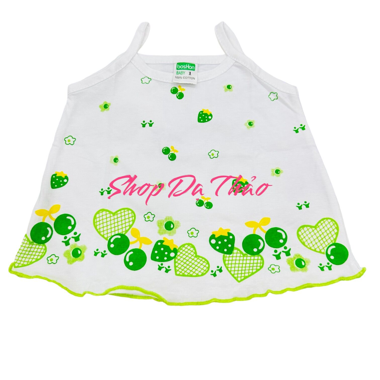 Combo 05 bộ dâu 2 dây bé gái