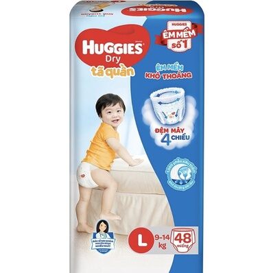 Tã quần huggies đệm mây l48,xl42