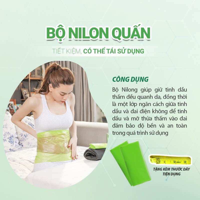 Bộ nilon Slimming lẻ 5 mảnh quấn ủ bụng