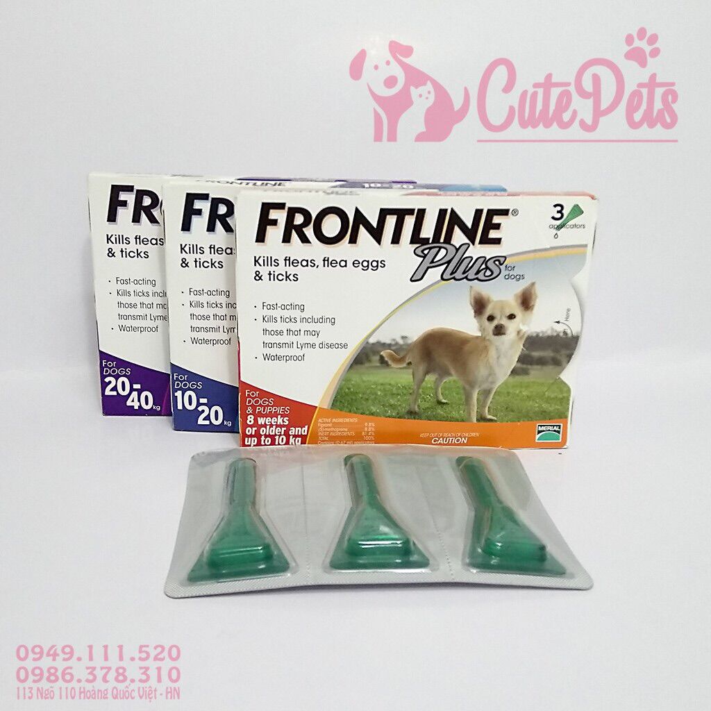 Nhỏ gáy trị rận cho chó <10kg