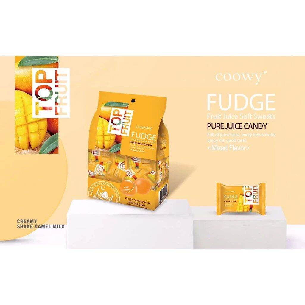 Kẹo dẻo trái cây top fruit coowy lkm mart | túi 320g