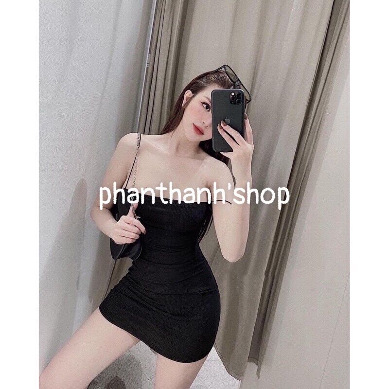 body 2 dây nữ thun zip