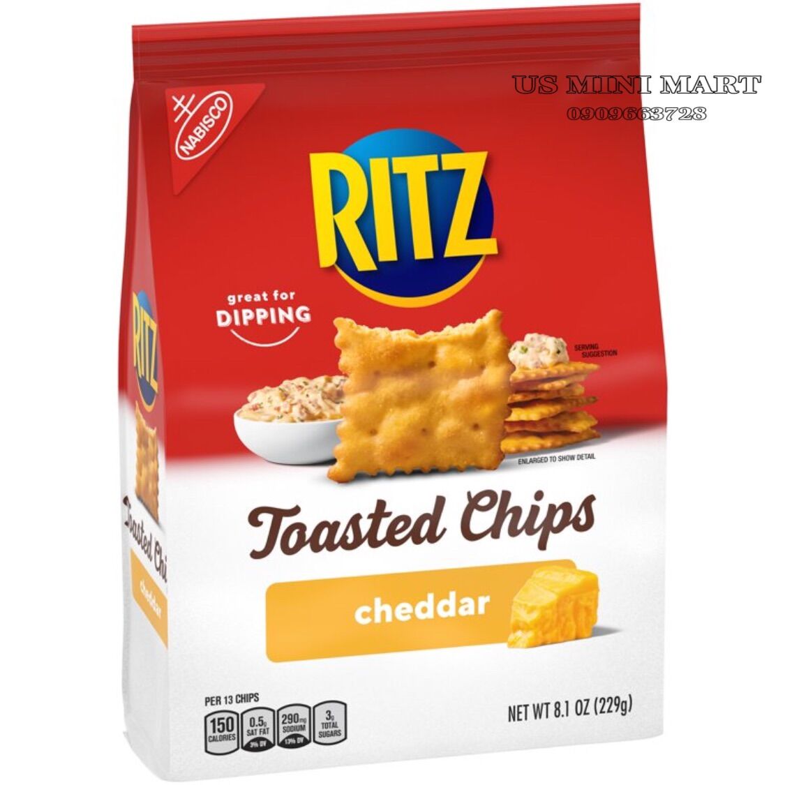 Toasted chips vị Cheddar,229g