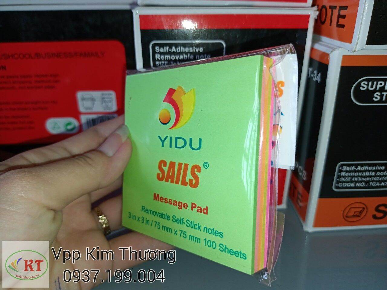 Note ghi chú dạ quang 4 lớp (3 × 3) inch