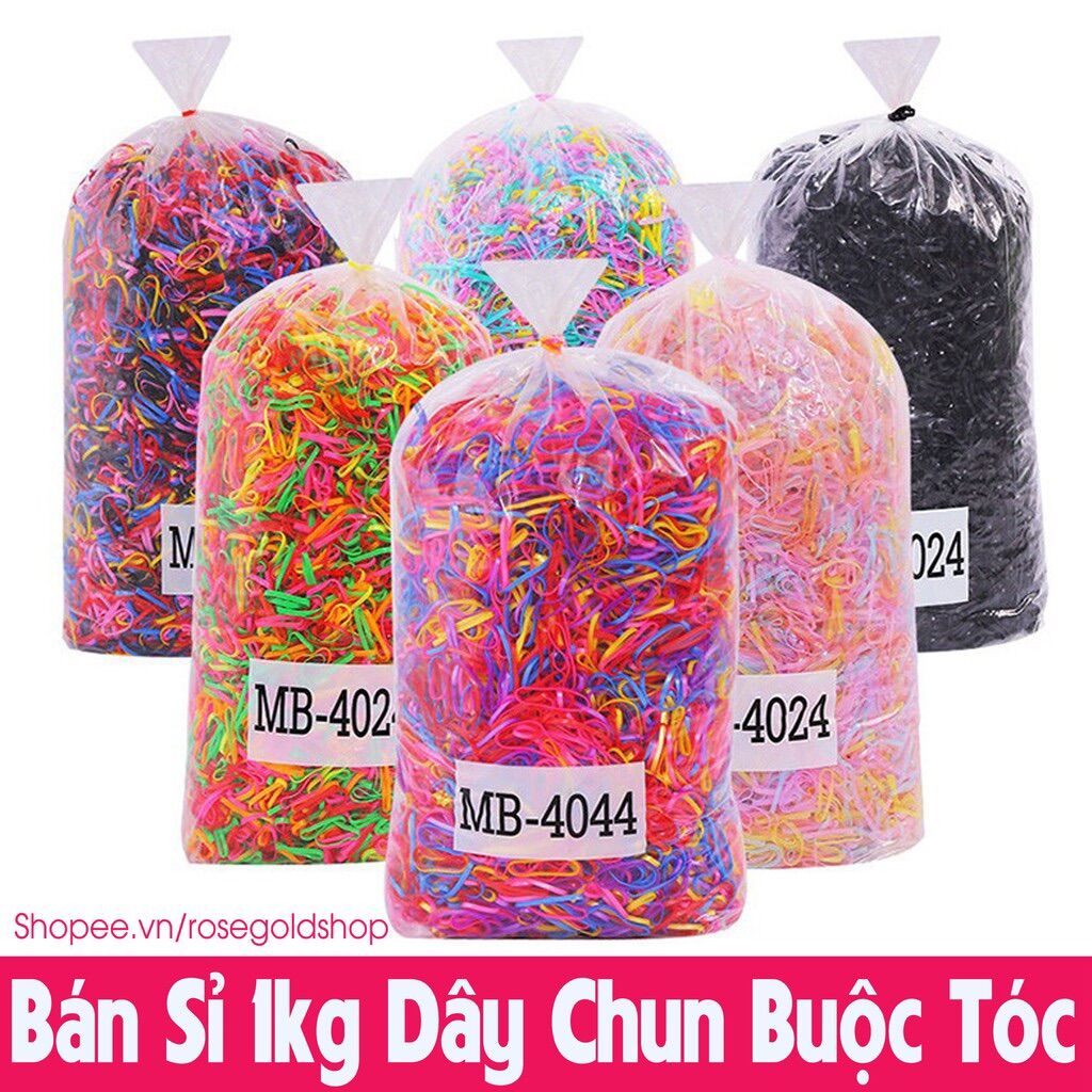 Bán sỉ 1kg dây chun buộc tóc đủ màu