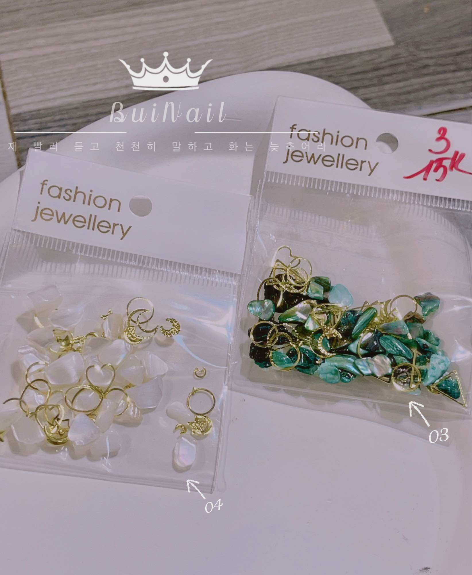SET XÀ CỪ SỎI MIX KIM LOẠI TONE HÀN NHẬT