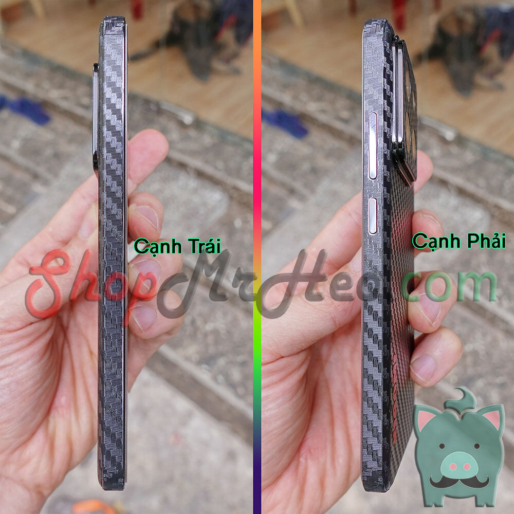 Dán Skin Mặt Sau Lưng Full Viền Xiaomi 14 (Vân Carbon, Lụa, Hộp, Nhám, Da, Nhôm Xước)