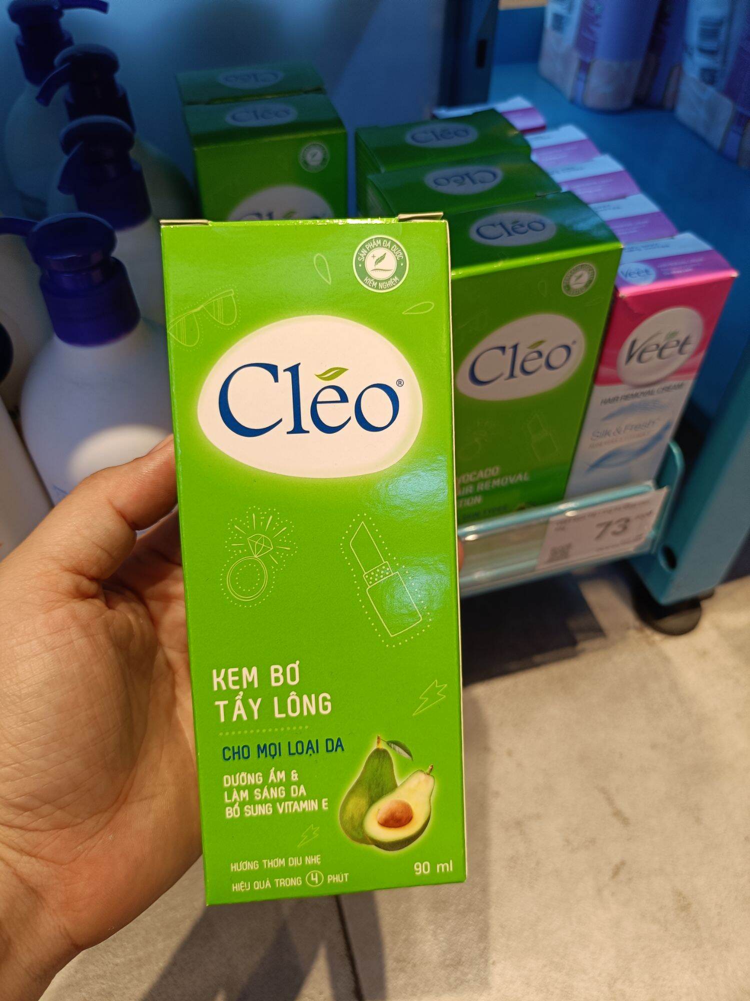 Kem tẩy lông dưỡng ẩm sáng da Cleo 50ml