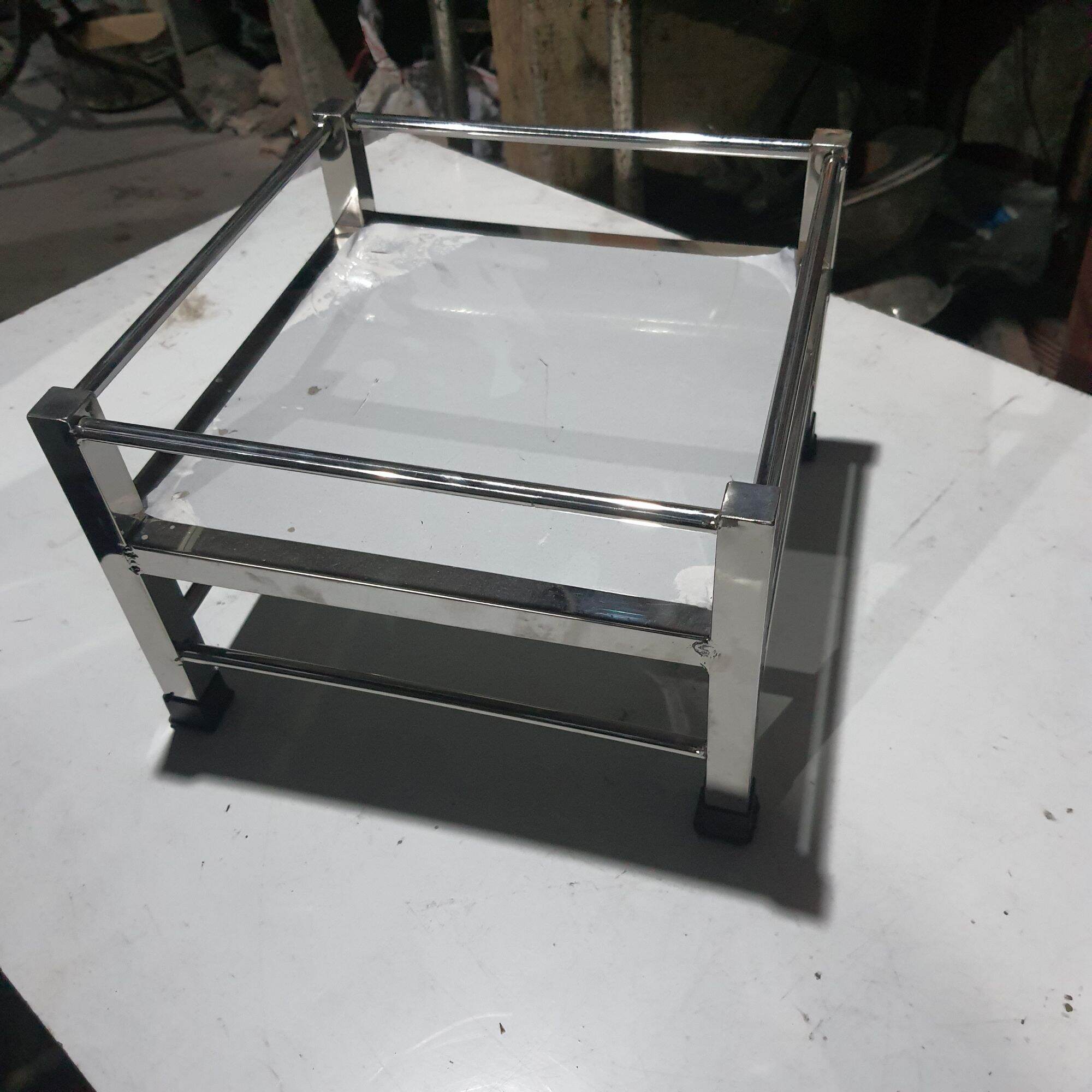 Kệ inox 1 tầng đa năng dùng làm kệ để đồ kệ gia vị để nồi cơm bình nước suối làm trang thờ