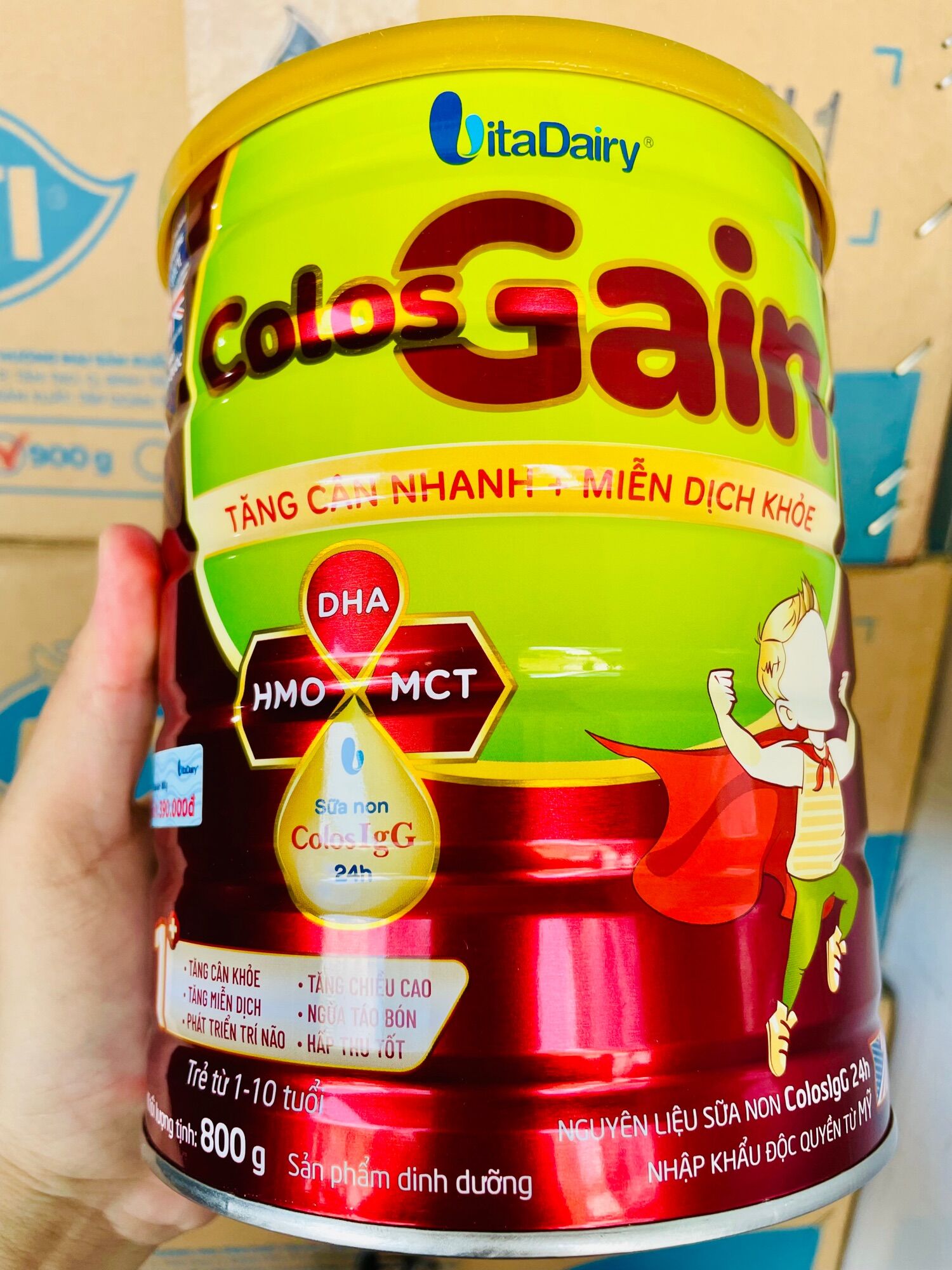 (Date mới) Sữa Bột Vitadairy ColosGain 1+ 800g