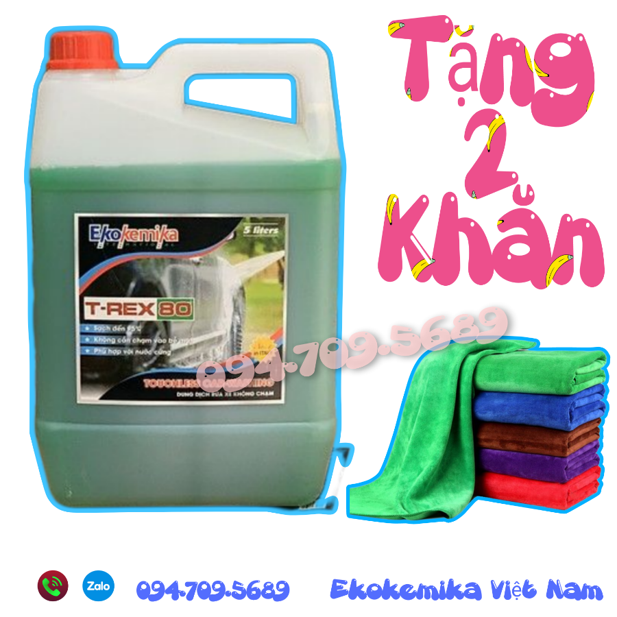 DUNG DỊCH RỬA XE KHÔNG CHẠM ĐẶC BIỆT EKOKEMIKA T-REX 80 -5L