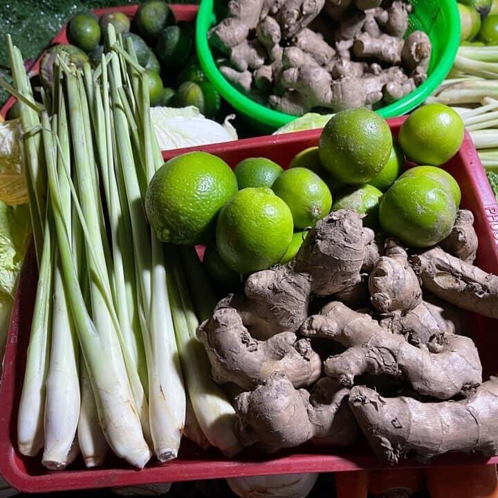 Combo chanh sả gừng đường phèn 800gr