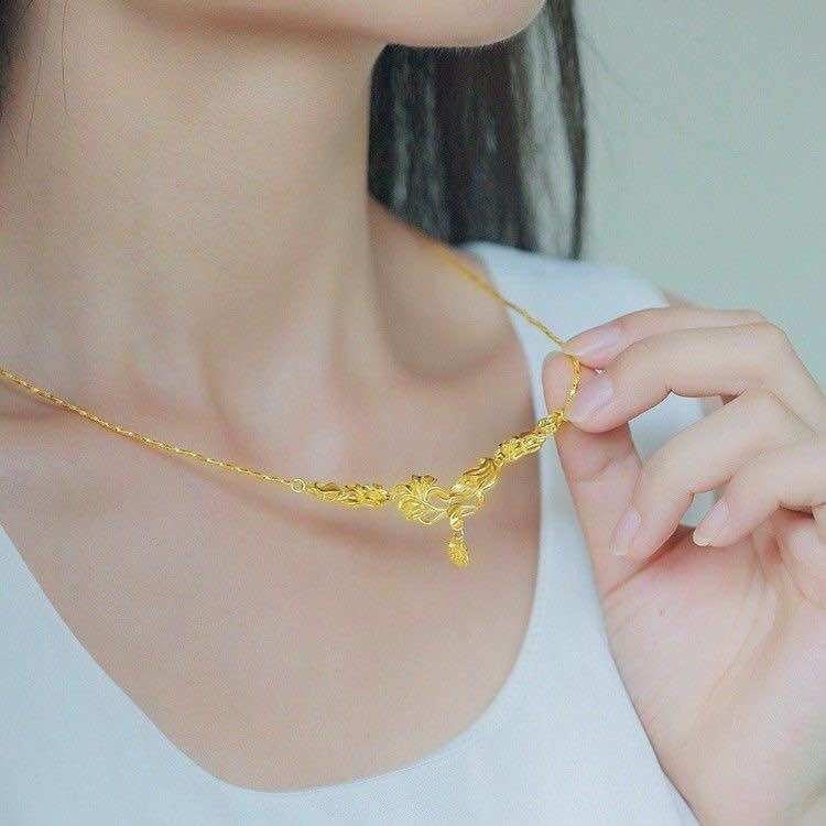 Dây chuyền cưới 2 chỉ xi vàng 24k khoá chữ S