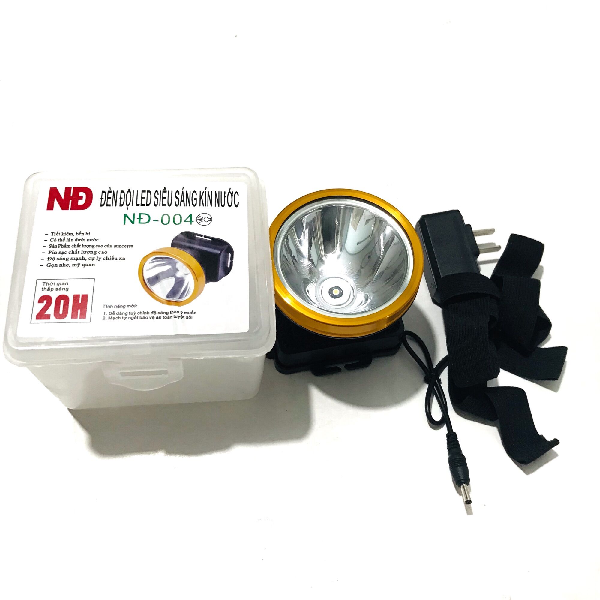 Đèn pin đội đầu siêu sáng D203, đèn bin đội đầu led