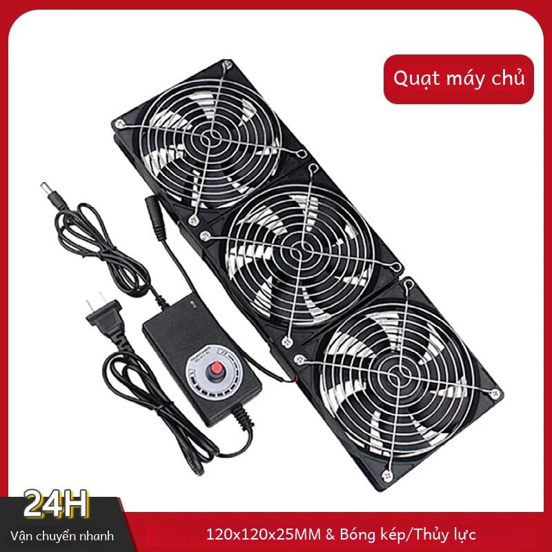 Quạt Làm Mát 120mm 3000RPM Có Bộ Điều Khiển 12V 220V Cho Máy BTC Khung Máy Máy Trạm Tủ Tản Nhiệt Máy Chủ - Quạt Hút