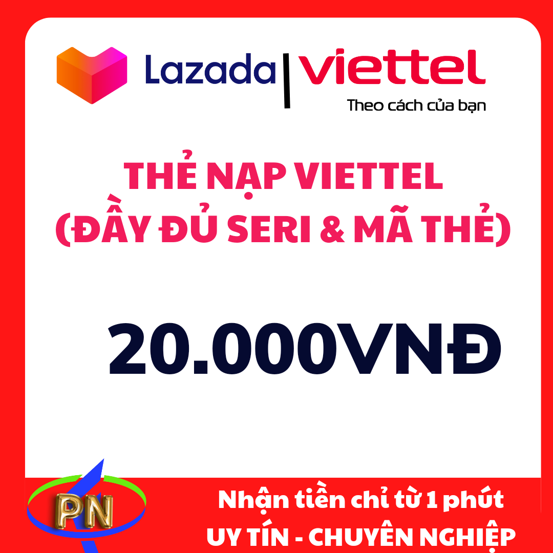 Thẻ VIETTEL 20.000đ & PHÍ CHUYỂN nhận mã cực nhanh qua SMS/CHAT