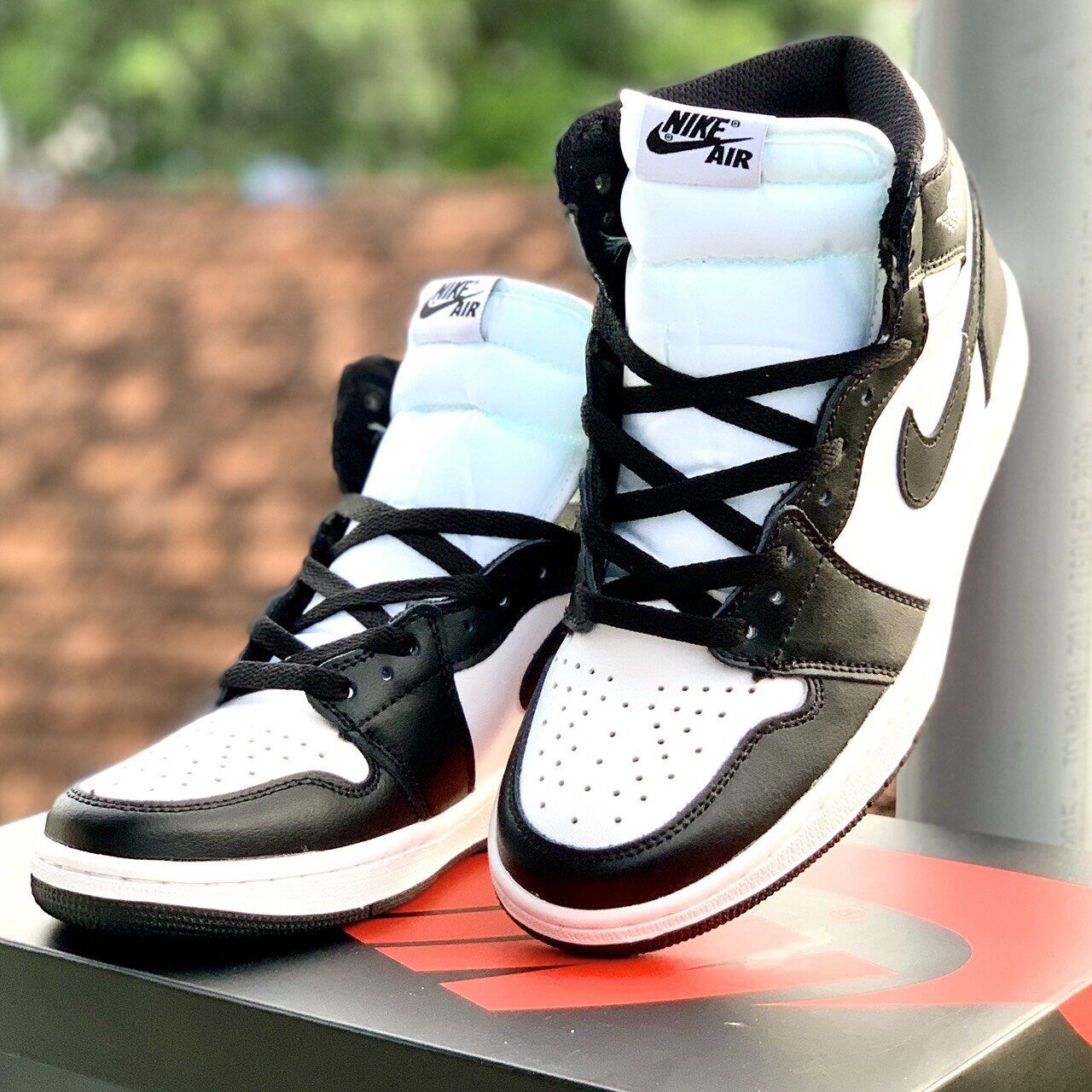 Giày Sneaker JD1 Panda đen trắng cổ cao