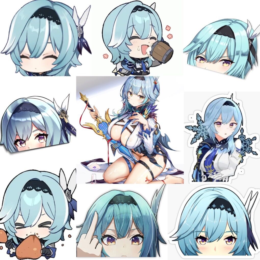 Sticker Eula genshin impact 30-60 ảnh ép lụa khác nhau/ hình dán eula genshin impact