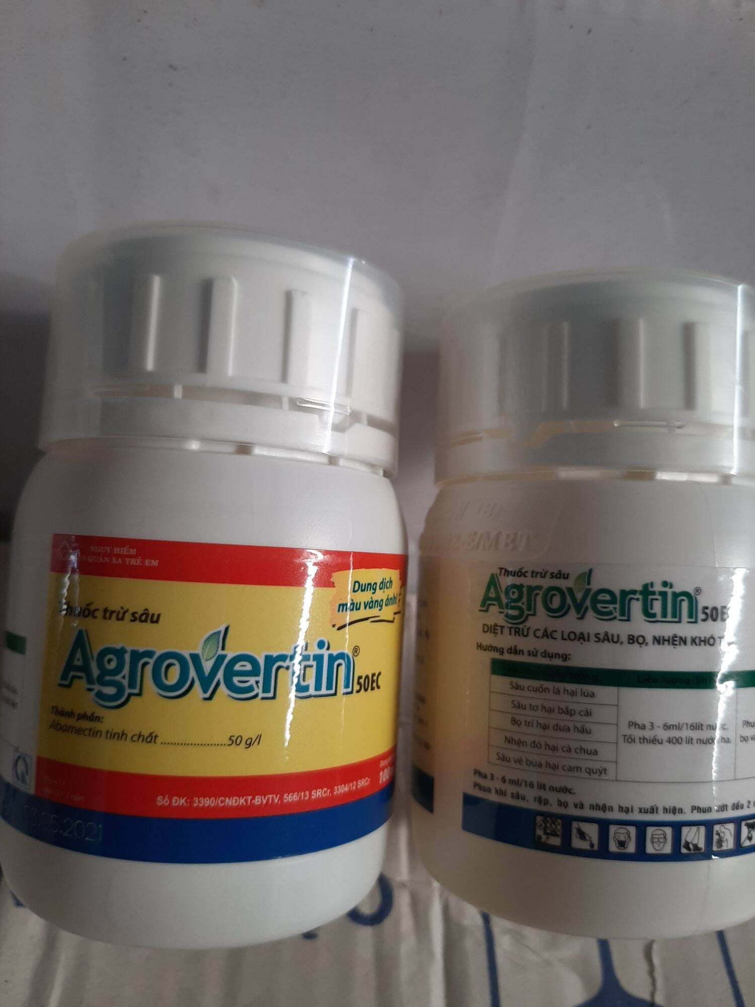 Agrovertin 50EC 100ml - trừ sâu, bọ, trừ nhện đỏ, sâu hại bắp cải, dưa hấu, cà chua, cam quýt, đu đủ