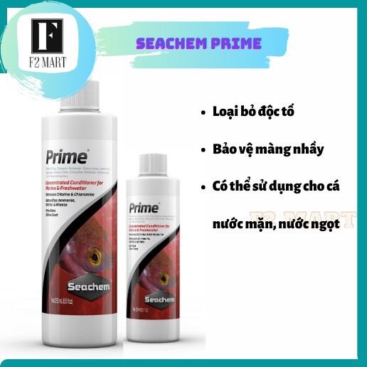 Seachem Prime - Dung Dịch Khử Độc Nước Bể Cá 100ml-250ml