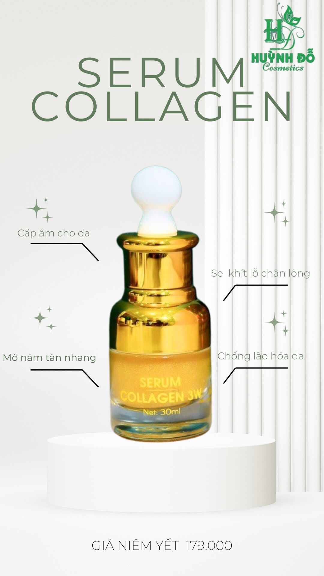 Serum colagen huỳnh đỗ 3 chai
