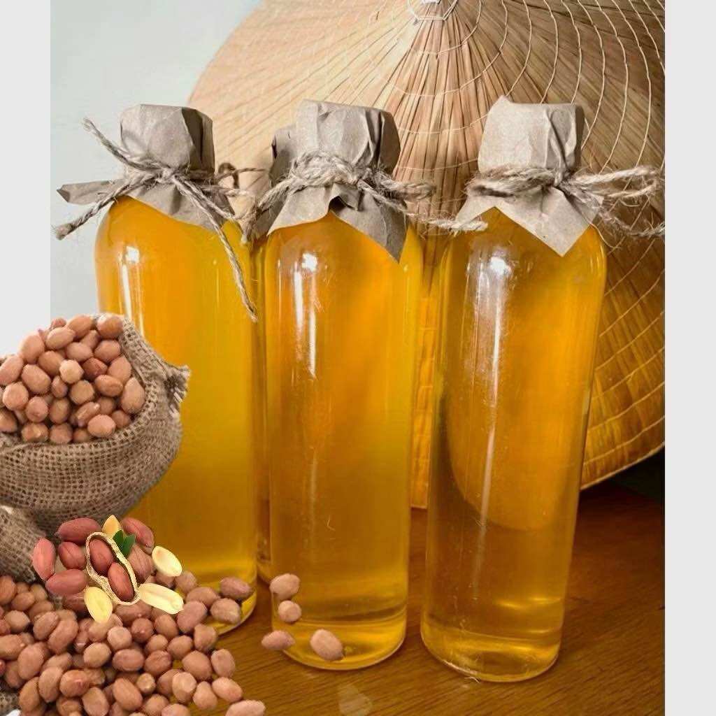 Dầu phộng ép tươi nguyên chất (1Lít) dầu ép MỚI, cam kết chất lượng 100%