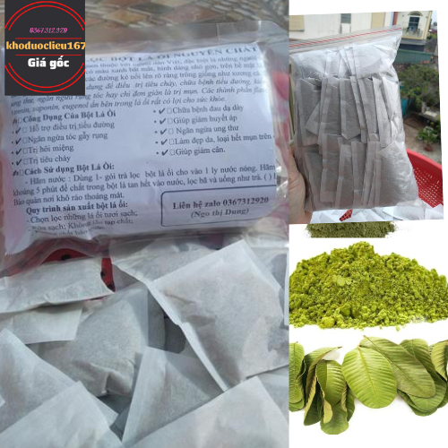 Trà túi lọc Bột Lá Ổi 1 túi nguyên chất giả..m c.ân.chống ti.ểu đư.ờng.ngăn rụ.ng tóc