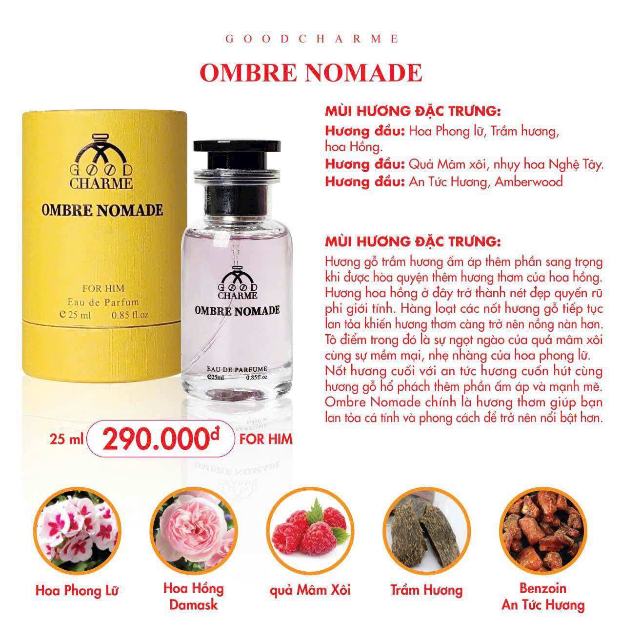 Nước hoa nam 25ml Goodchame METEORE ( có mẫu chiết 10ml )