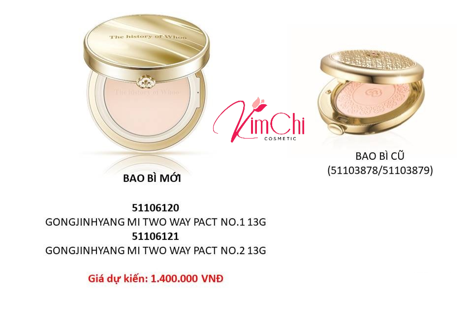 Phấn Phủ Whoo vàng Mi Powder Pact