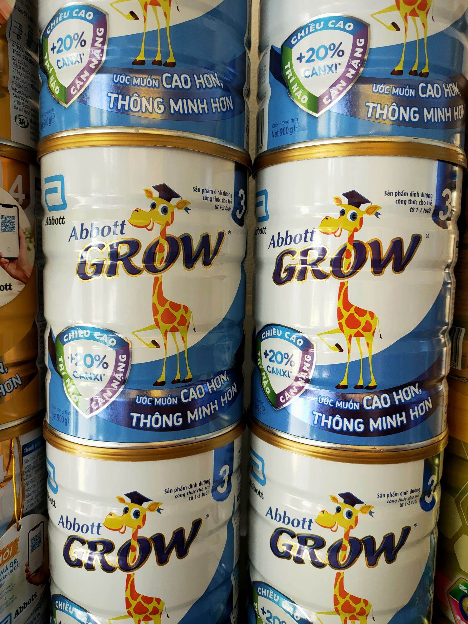 Sữa bột Abbott grow 3 lon 900gr (12-24 tháng)