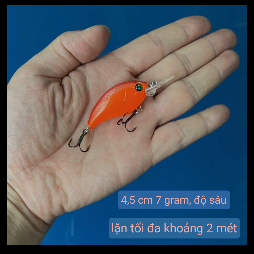 Crankbait mồi lure chày , chẽm , măng mồi giả câu suối 7g