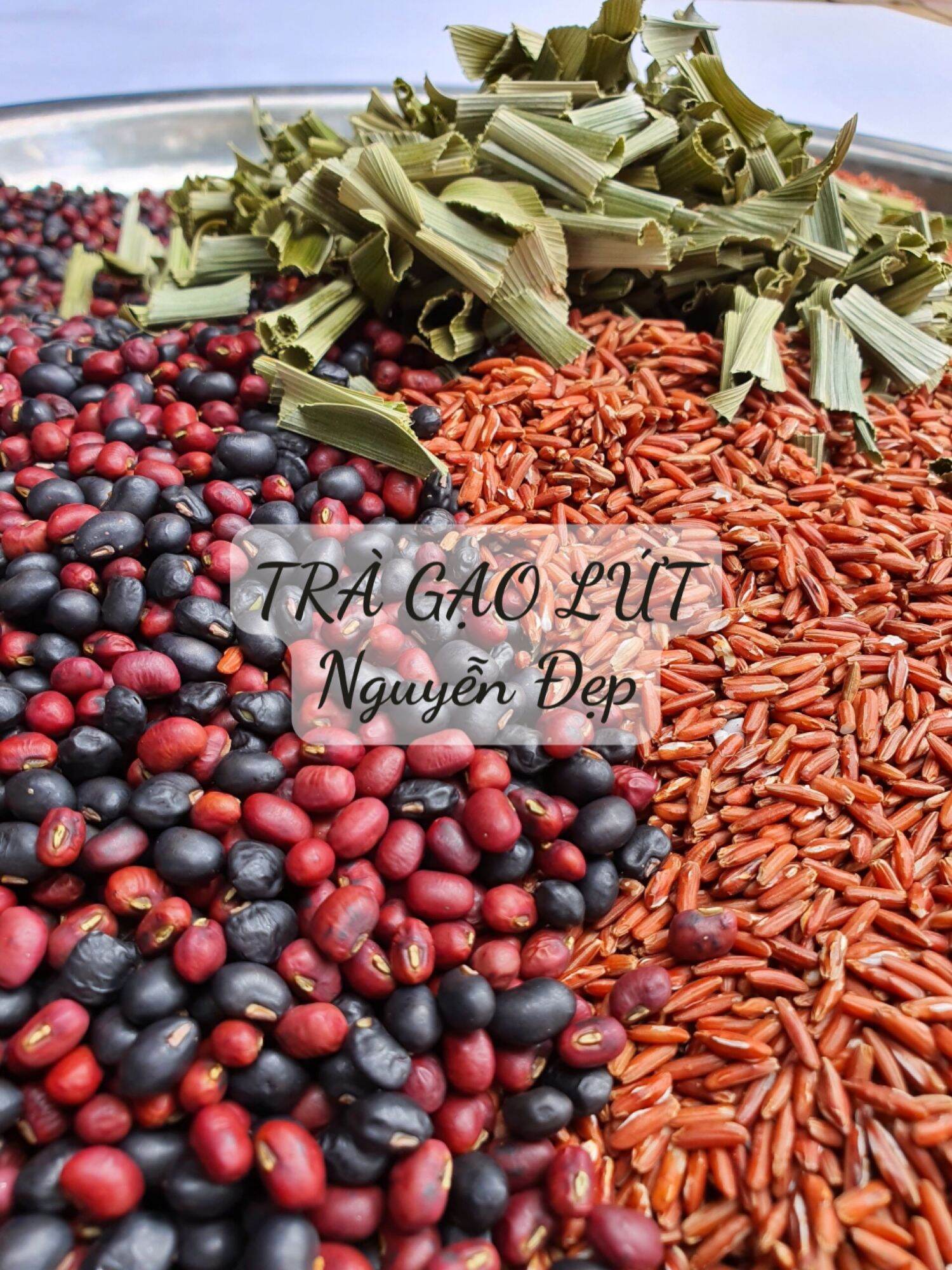 Trà gạo lứt, đậu đen xanh lòng, đậu đỏ, lá dứa nguyễn đẹp