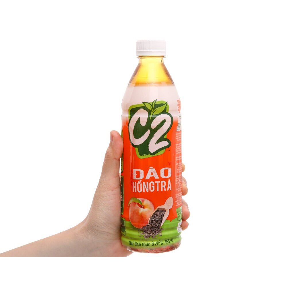 [HCM]Nước Giải Khát Hồng trà C2 Vị Đào Chai 500ml - Lốc 6 Chai