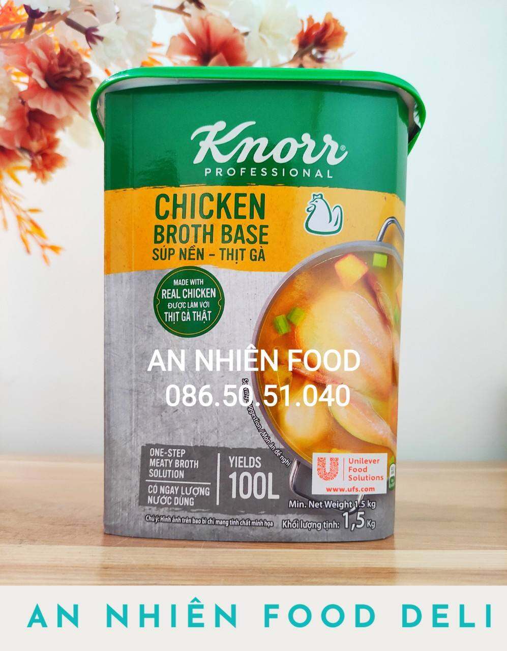 Súp Nền Thịt Gà Knorr Unilever hộp 1.5KG