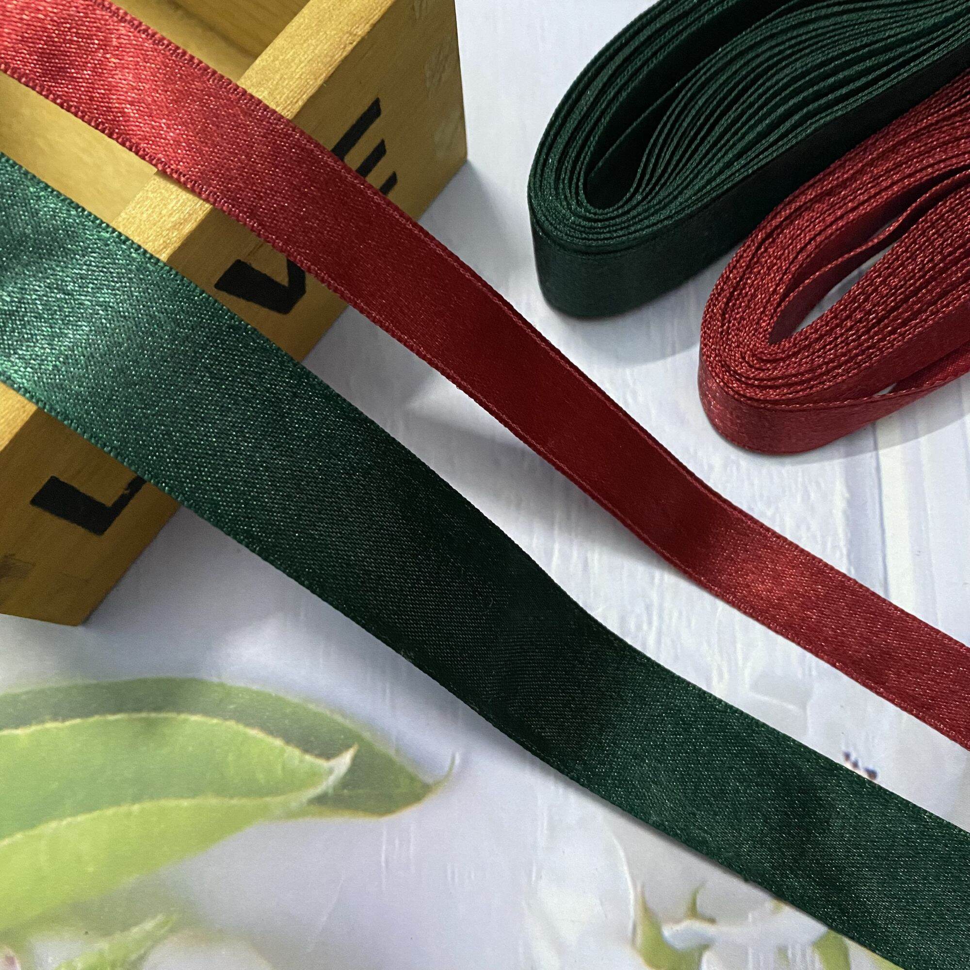 Ruy băng lụa 1 mặt , phụ kiện thủ công , bản rộng 1.2cm và 2cm