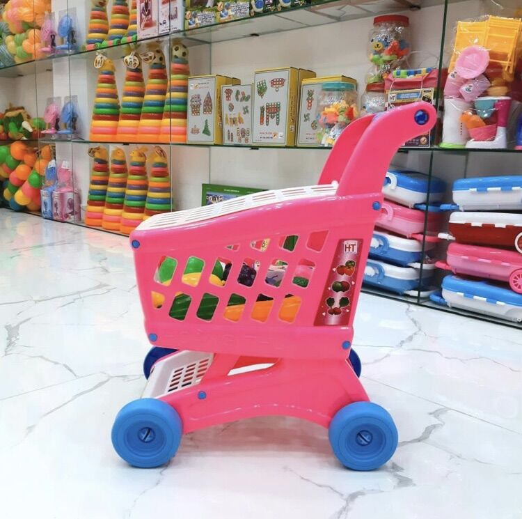 (Sỉ thung 125k)Xe siêu thị có túi trái cây lớn