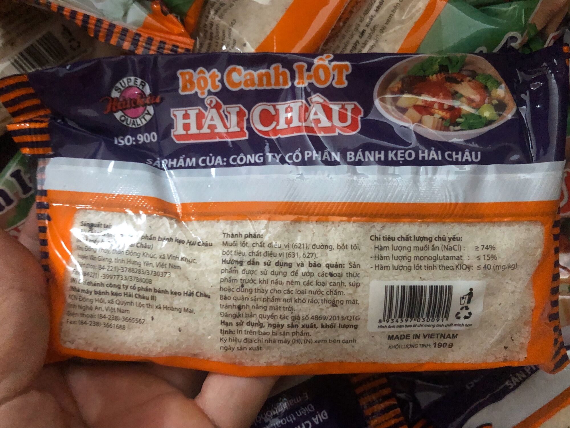 COMBO 05 gói Bột Canh iot Hải Châu
