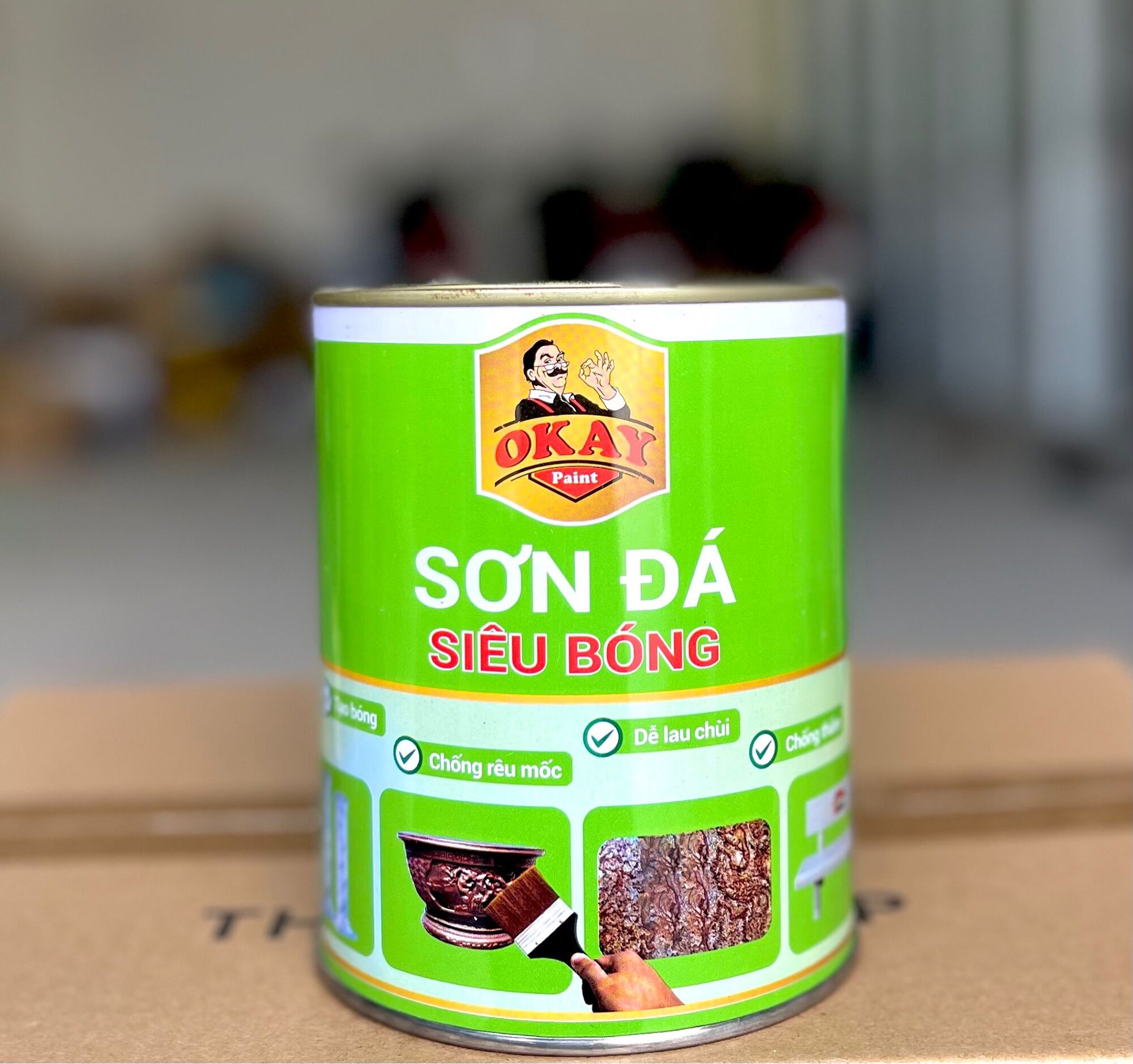 Sơn Đá Siêu Bóng Okay 800gr