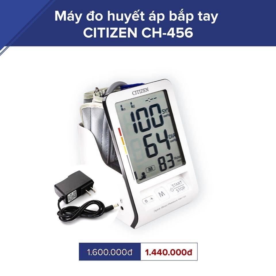 Máy Đo Huyết Áp Citizen Ch 456 - Bảo Hành Chính Hãng 5 Năm