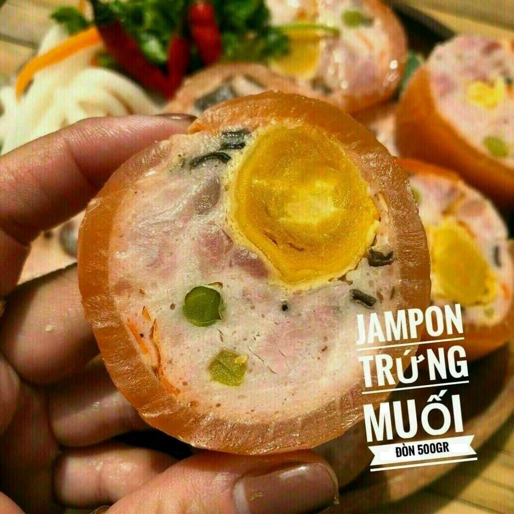 Jambon trứng muối. Chả da cam đòn 500g