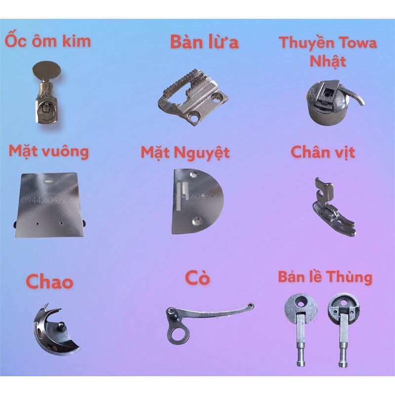 Tổng hợp phụ tùng máy may gia đình