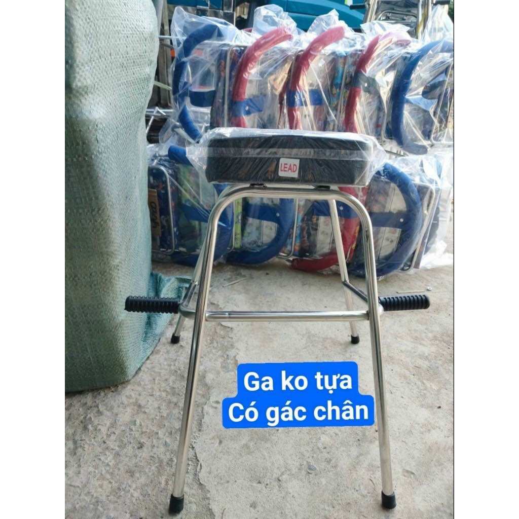 Đôn Ga Nối Yên Có Gác Chân Inox cho bé đi xe máy tay ga ( Đủ Mẫu )