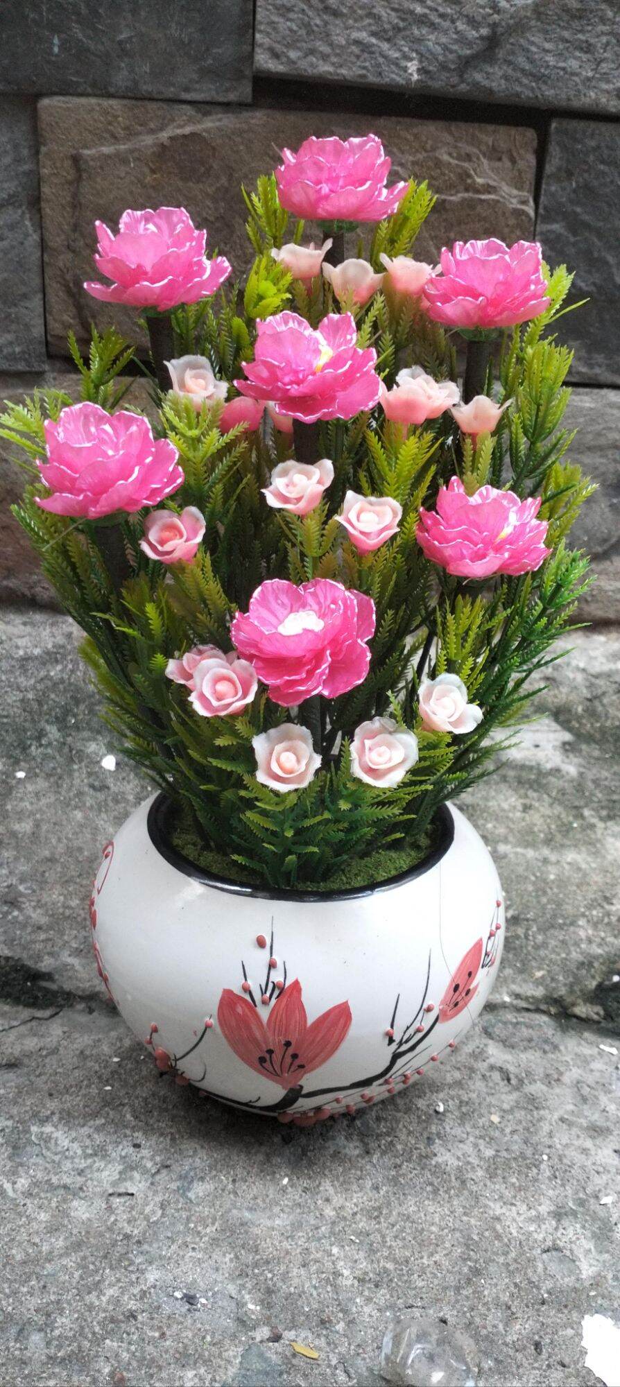 Chậu hoa hồng pha lê size 27cm